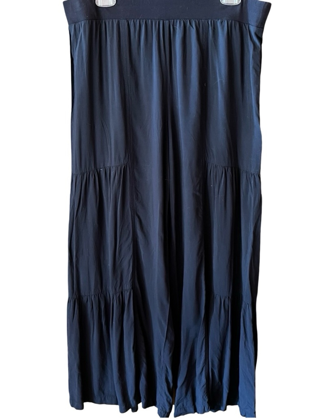 G.I.L.I. Navy Elastic Waist Maxi Wide Leg Pants